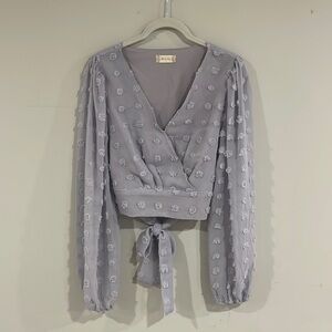 Cropped long sleeve textured top from Altard state